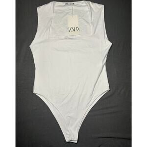 Zara Sleeveless White Body Suit Women's Large